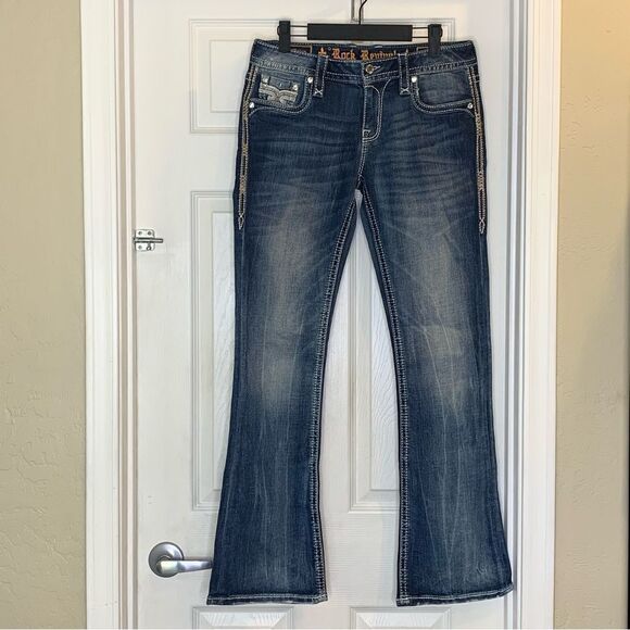 Rock Revival Pilkin Easy Boot Stretch Jean Size 27 - Picture 3 of 13